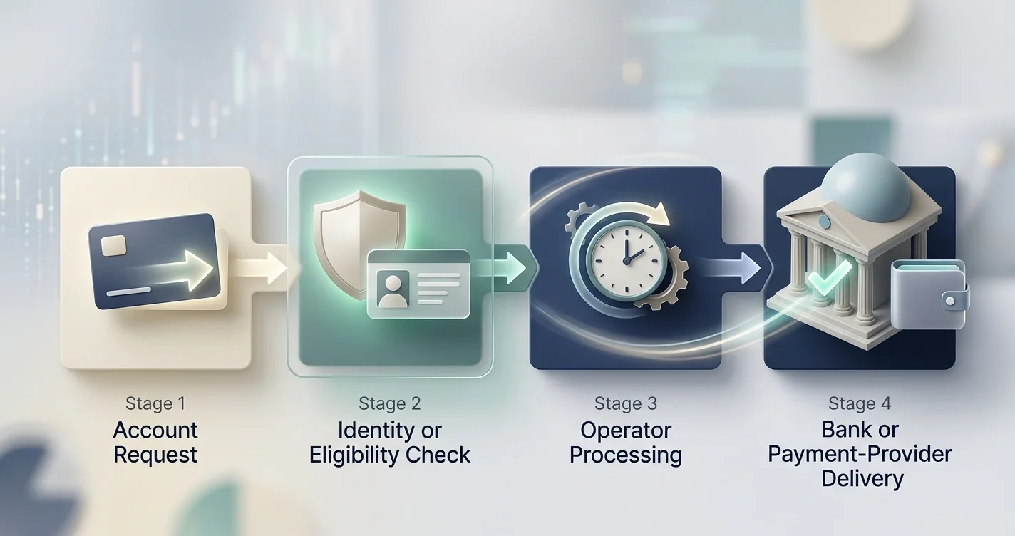 Neutral four-step withdrawal process from request through verification, Coral processing and payment provider delivery